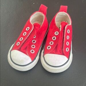 Kids Red Canvas Sneakers